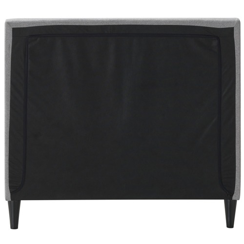 Temple & Webster Grey Logan Upholstered Bed
