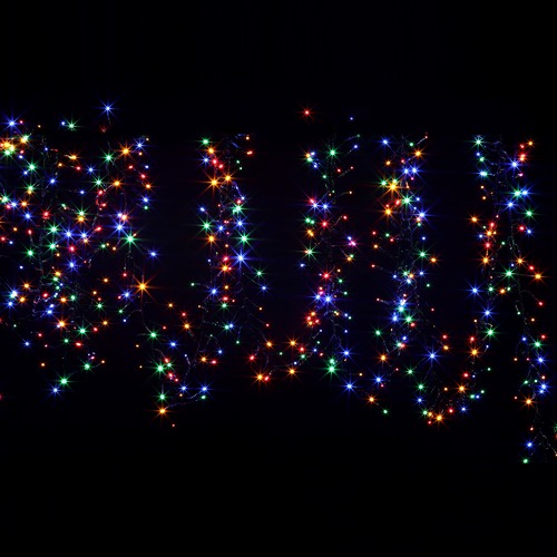 720 multi coloured cluster lights