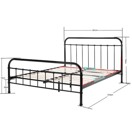 Temple & ster Black Bailey Metal Bed Frame