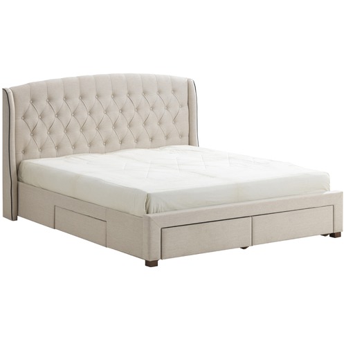 Audrey Tufted Wingback Queen Bed