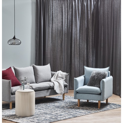 Temple & Webster Moonlight Grey Hampstead 3 Seater Sofa
