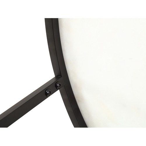 Temple & Webster 50cm Round White Siena Marble Side Table