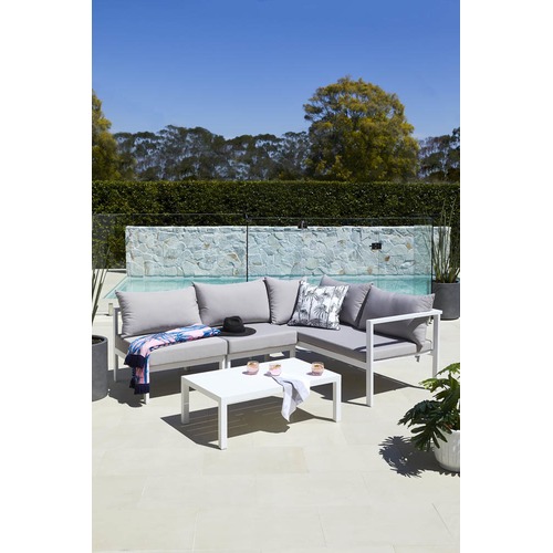 Temple & Webster Felix 4 Seater Aluminium Outdoor Sofa Set