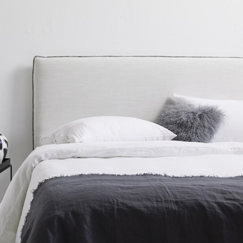 Temple & Webster White Vintage Wash Pure Linen Quilt Cover Set
