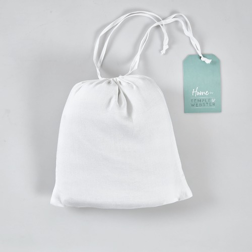 Temple & Webster White Vintage Wash Pure Linen Quilt Cover Set