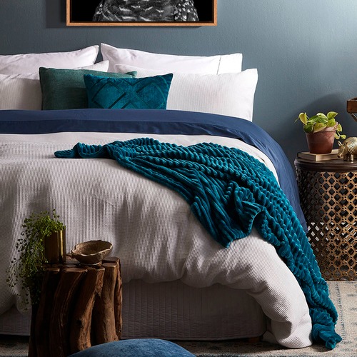 Temple & Webster White Vintage Wash Pure Linen Quilt Cover Set