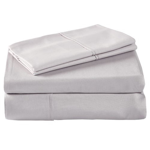 Temple & Webster Silver 1000TC Cotton Sheet Set