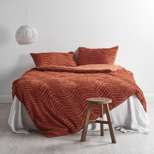 Temple & ster Rust Delilah Quilt Cover Set