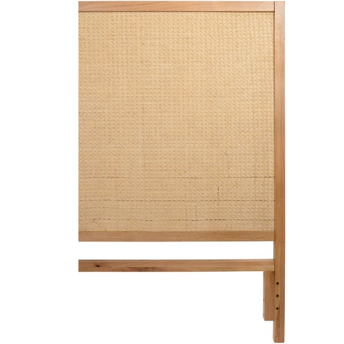 Temple & Webster Daintree Oak & Rattan Queen Bedhead