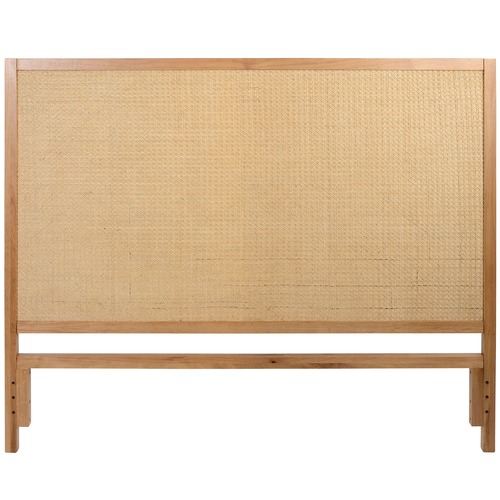 Temple & Webster Daintree Oak & Rattan Queen Bedhead