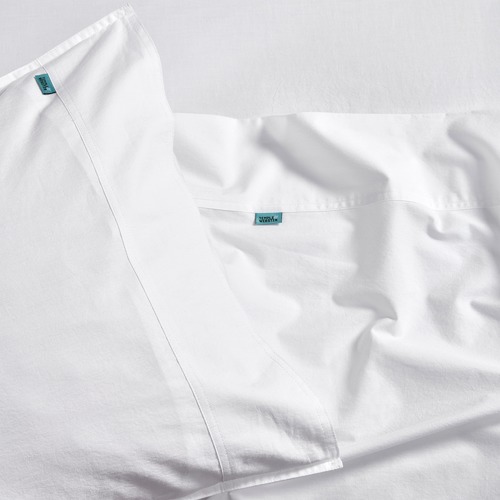 Temple & Webster White Vintage Washed Cotton Sheet Set & Reviews