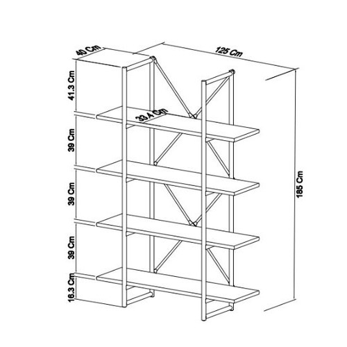 Temple & Webster Odessa Industrial Shelving Unit