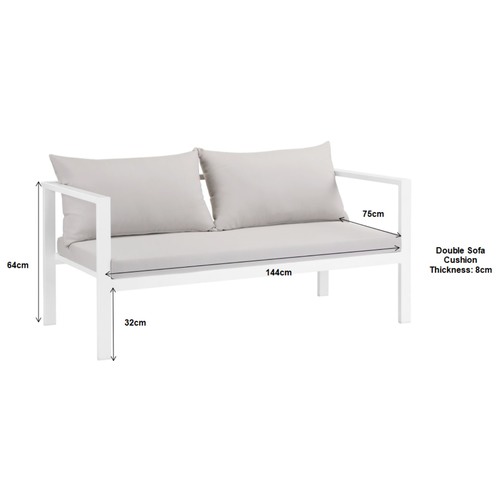 Temple & Webster Felix 4 Seater Aluminium Outdoor Sofa Set