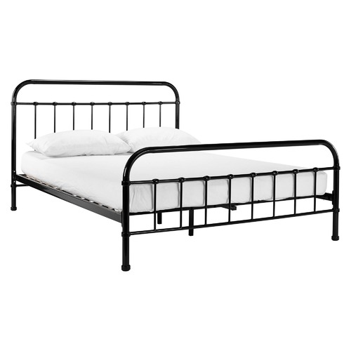 Temple & Webster Black Bailey Metal Bed Frame