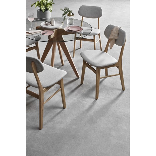 Temple & Webster 100cm Round Clear Top Dining Table