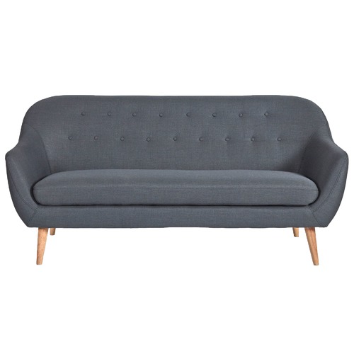 Temple & Webster Dark Grey Bryson 3 Seater Sofa
