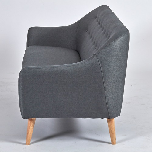 Temple & Webster Dark Grey Bryson 3 Seater Sofa
