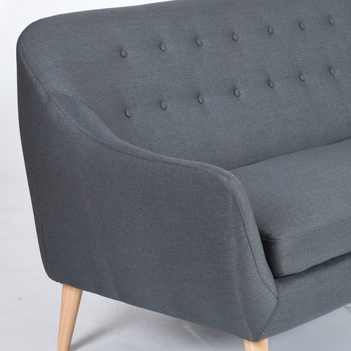 Temple & Webster Dark Grey Bryson 3 Seater Sofa