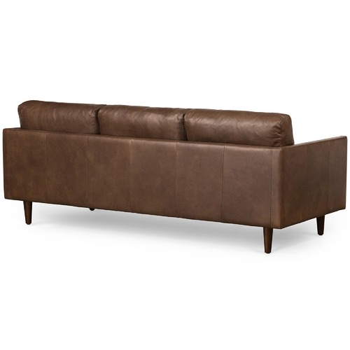 Temple & Webster Carson 3 Seater Italian Leather Sofa