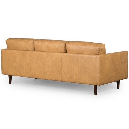 Temple & Webster Carson 3 Seater Italian Leather Sofa