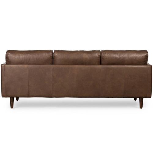 Temple & Webster Carson 3 Seater Italian Leather Sofa