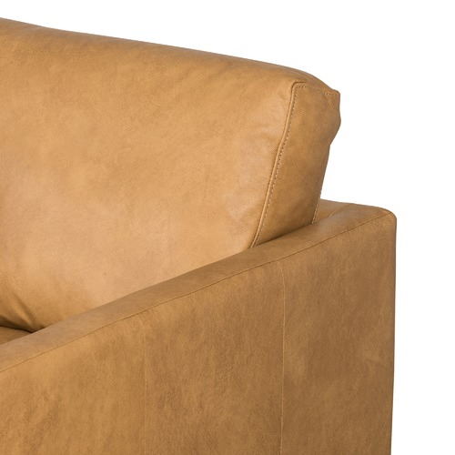 Temple & Webster Carson 3 Seater Italian Leather Sofa