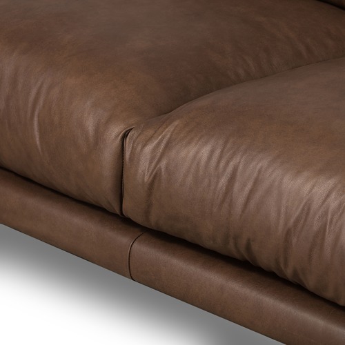 Temple & Webster Carson 3 Seater Italian Leather Sofa