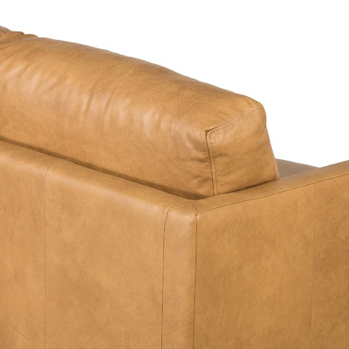 Temple & Webster Carson 3 Seater Italian Leather Sofa