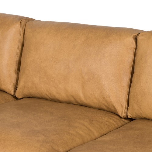 Temple & Webster Carson 3 Seater Italian Leather Sofa