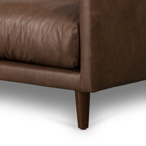 Temple & Webster Carson 3 Seater Italian Leather Sofa