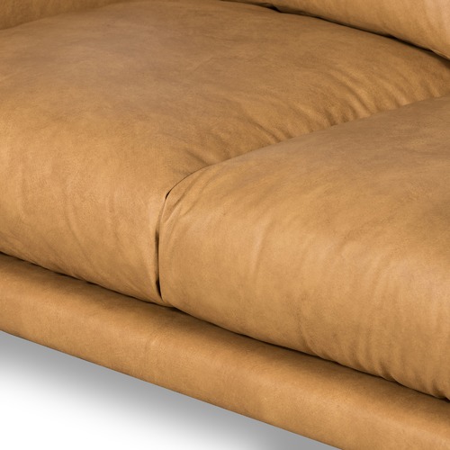 Temple & Webster Carson 3 Seater Italian Leather Sofa