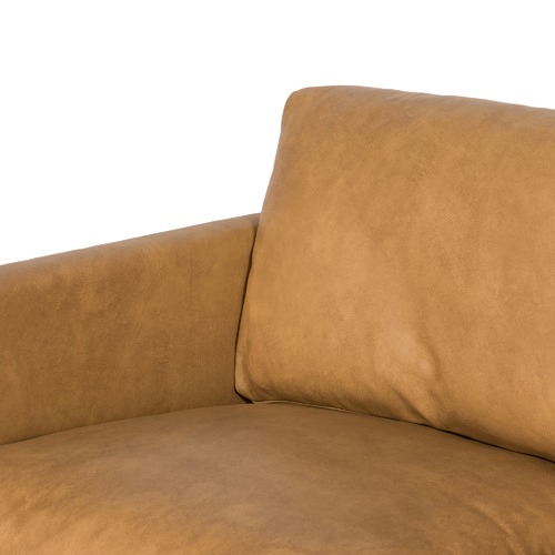 Temple & Webster Carson 3 Seater Italian Leather Sofa