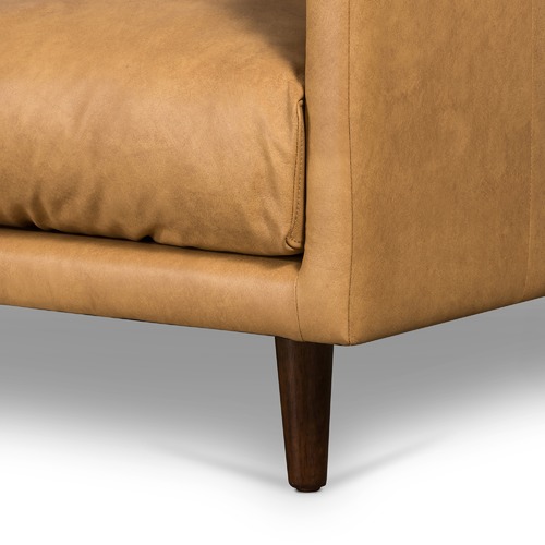 Temple & Webster Carson 3 Seater Italian Leather Sofa