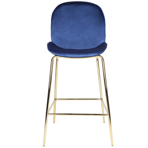 Temple & Webster Quill Velvet Barstool