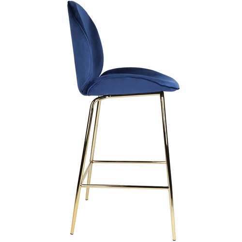 Temple & Webster Quill Velvet Barstool