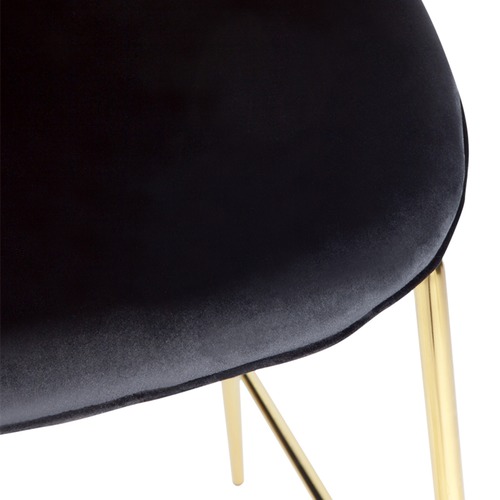 Temple & Webster Quill Velvet Barstool