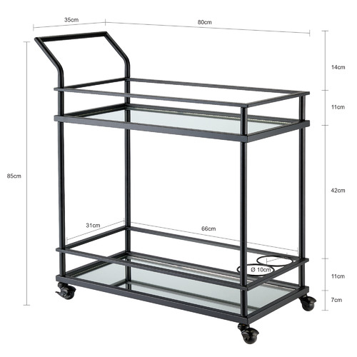 Temple & Webster Long Beach Bar Cart