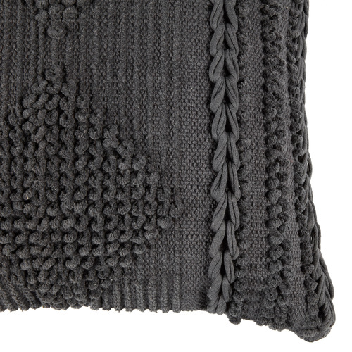 Temple & Webster Charcoal Lela Cotton Cushion