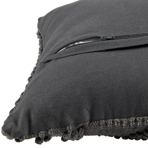 Temple & Webster Charcoal Lela Cotton Cushion
