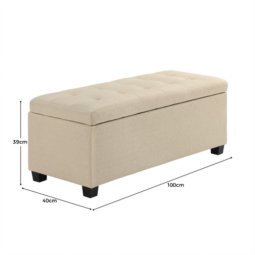 Temple & Webster Emily Upholstered Storage Ottoman