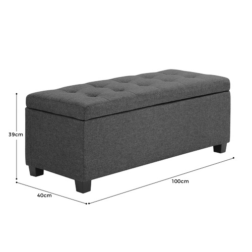 Temple & Webster Emily Upholstered Storage Ottoman