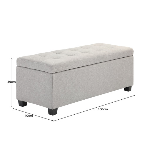 Temple & Webster Emily Upholstered Storage Ottoman