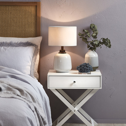 Temple & Webster Daintree Oak & Rattan Queen Bedhead