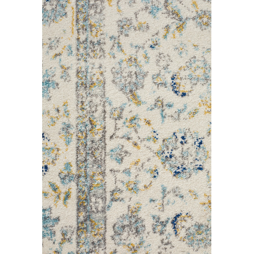Temple & Webster Blue & Cream Renna Vintage-Style Rug