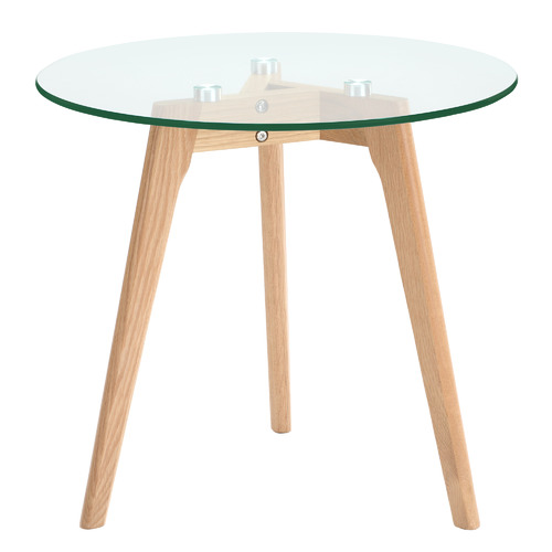 Stad Glass Top Side Table