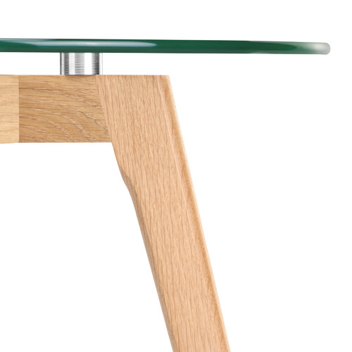 Stad Glass Top Side Table