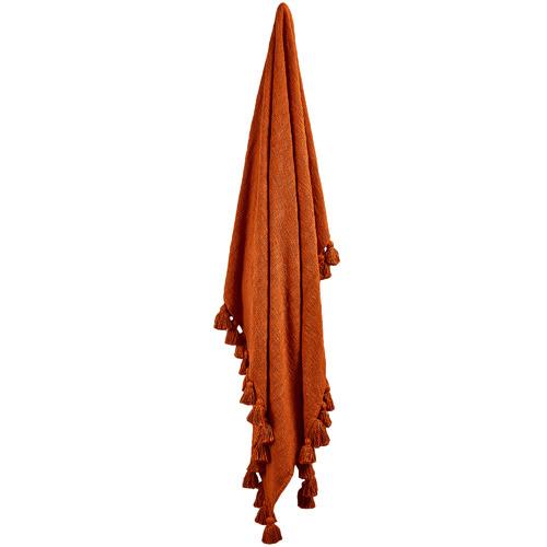 Temple & ster Rust Raffa Cotton Throw & Reviews