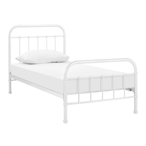 Temple & Webster White Bailey Metal Bed Frame