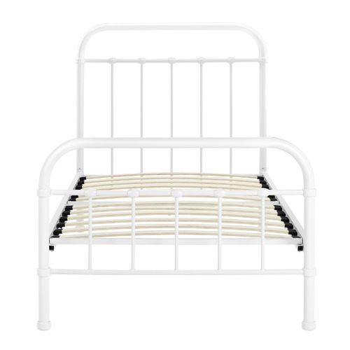 Temple & Webster White Bailey Metal Bed Frame