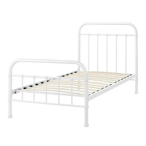 Temple & Webster White Bailey Metal Bed Frame
